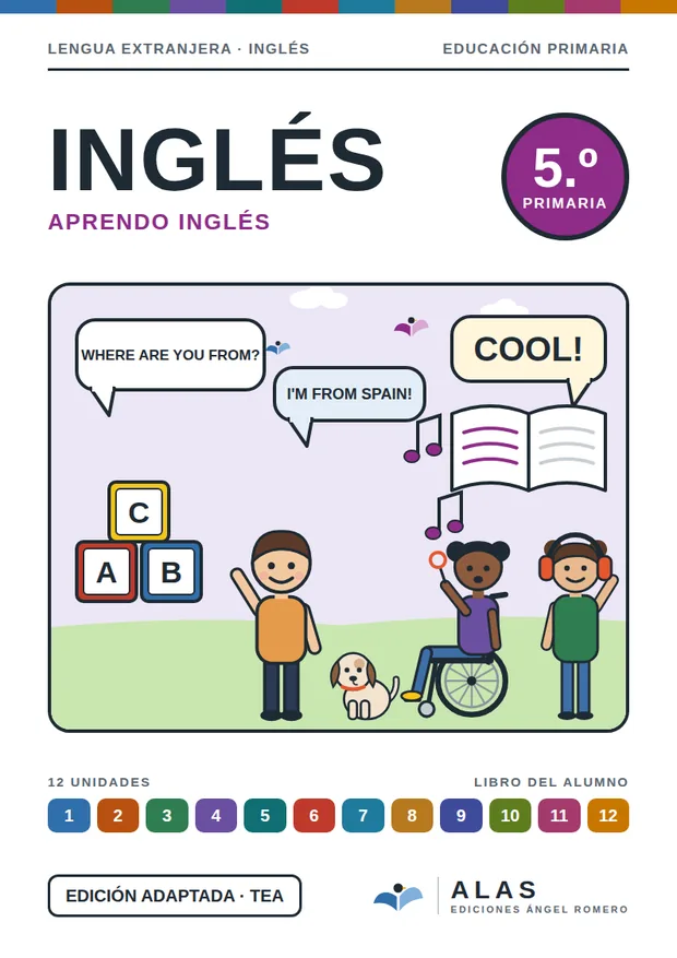 Portada de Inglés 5.º, Colección Alas