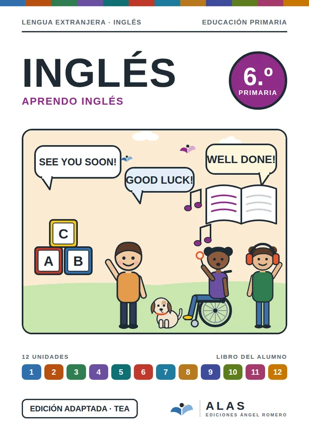 Portada de Inglés 6.º, Colección Alas