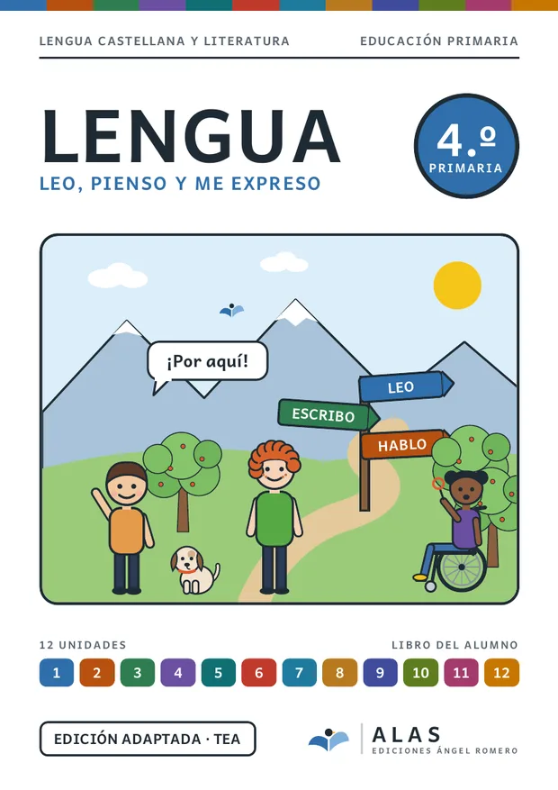 Portada de Lengua 4.º, Colección Alas