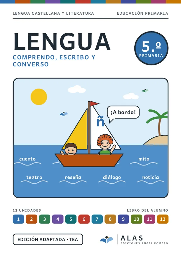 Portada de Lengua 5.º, Colección Alas