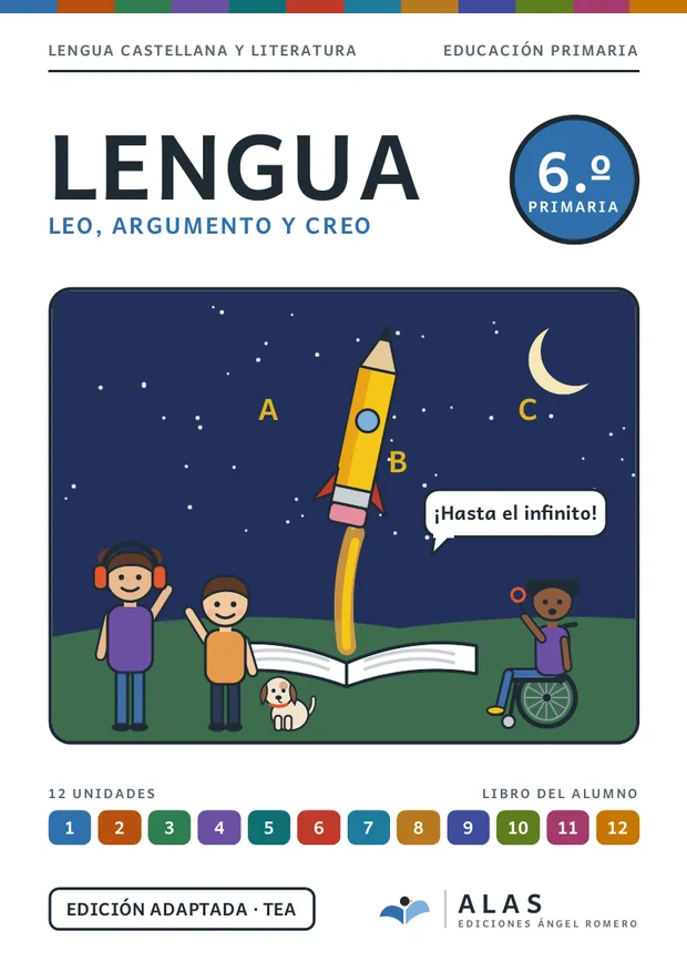 Portada de Lengua 6.º, Colección Alas
