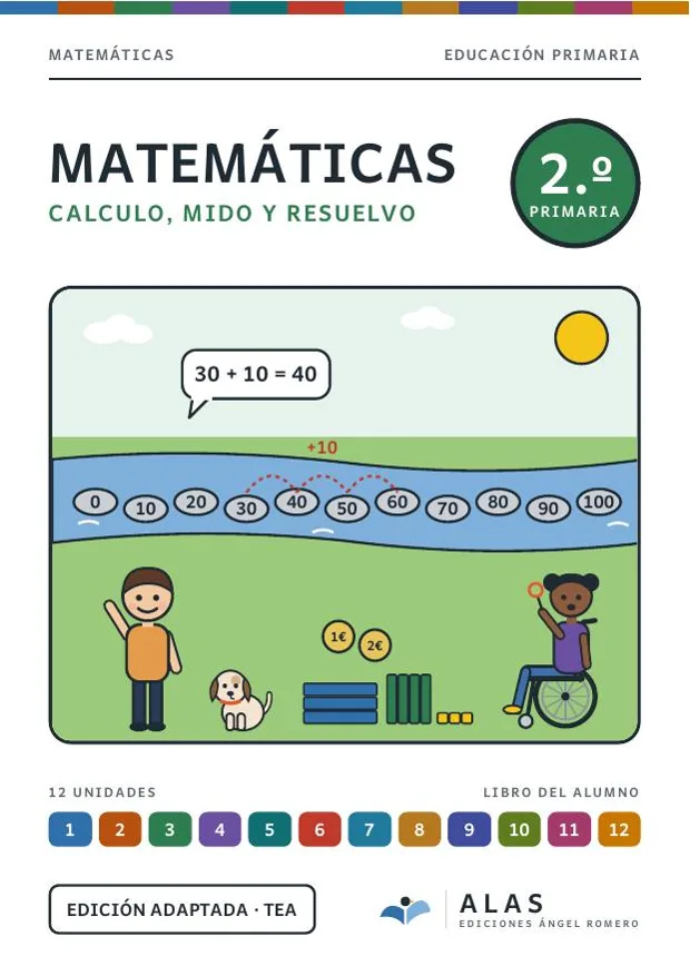 Portada de Matemáticas 2.º, Colección Alas