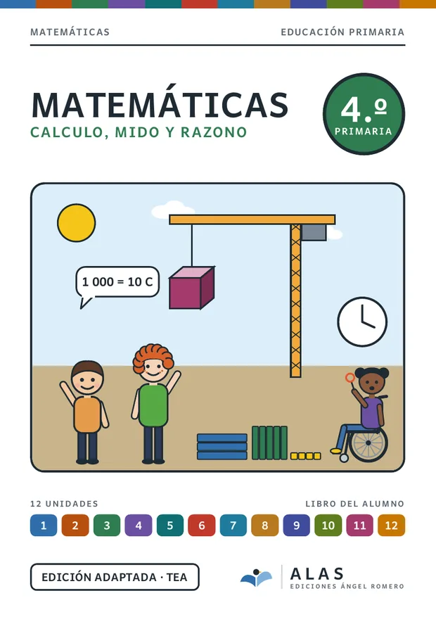 Portada de Matemáticas 4.º, Colección Alas