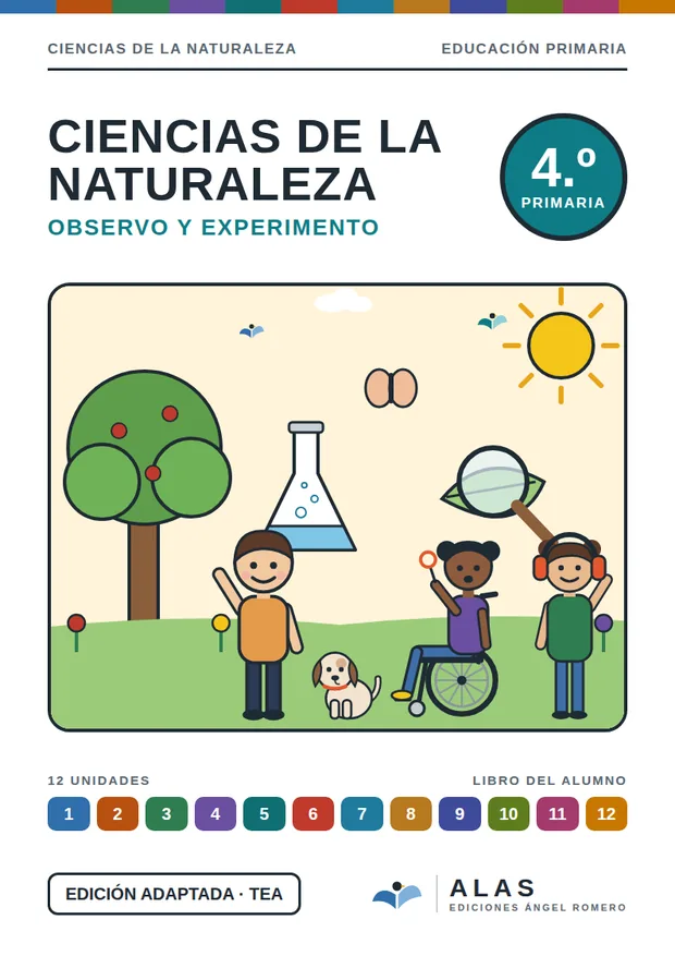 Portada de Ciencias de la Naturaleza 4.º, Colección Alas