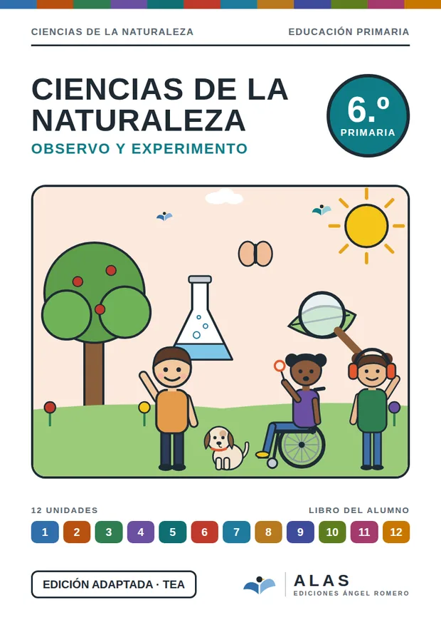 Portada de Ciencias de la Naturaleza 6.º, Colección Alas