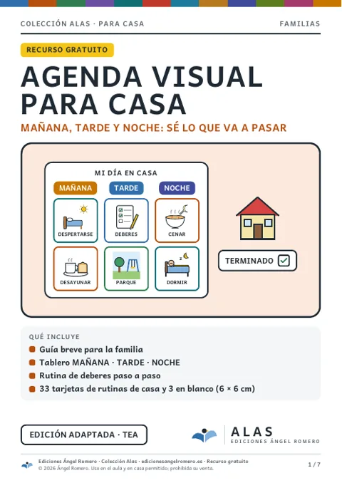 Portada del recurso «Agenda visual para casa»